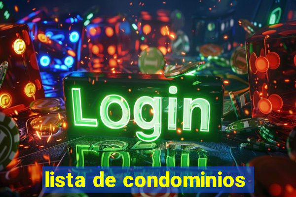 lista de condominios